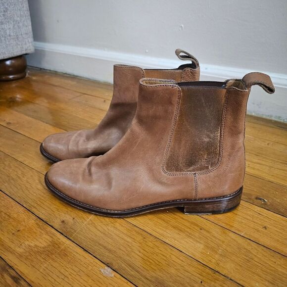 M Gemi Leather Ankle Boot Booties Brown Womens 37 - Picture 3 of 9